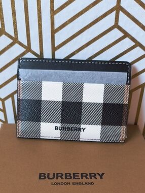 Burberry Dark Birch Brown Check Slim Card Holder